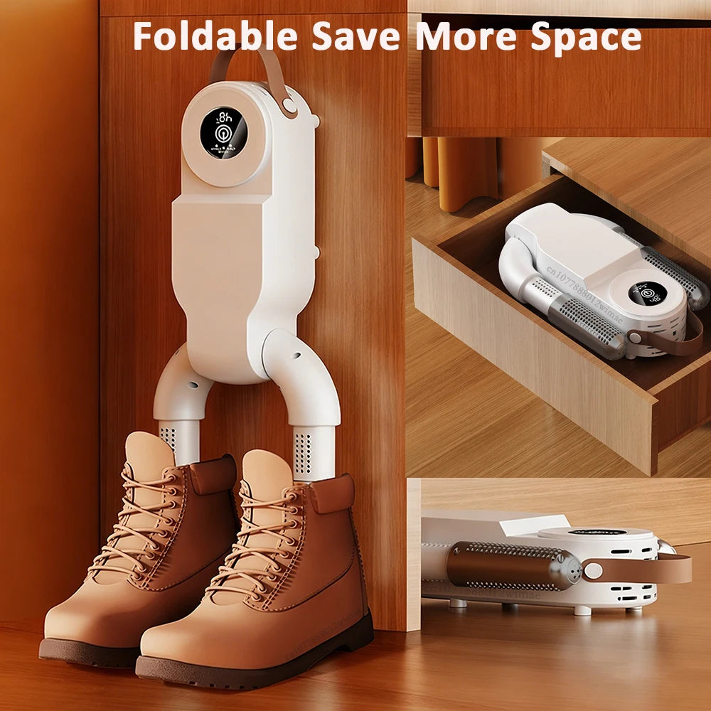 Shoe Dryer UV Shoe Sterilization Intelligent Timer Shoe Dryer Eliminate Odor Socks Boot Deodorizer Foldable Shoe Heating Dryer