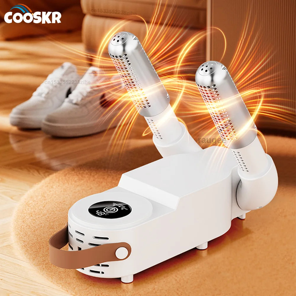 Shoe Dryer UV Shoe Sterilization Intelligent Timer Shoe Dryer Eliminate Odor Socks Boot Deodorizer Foldable Shoe Heating Dryer