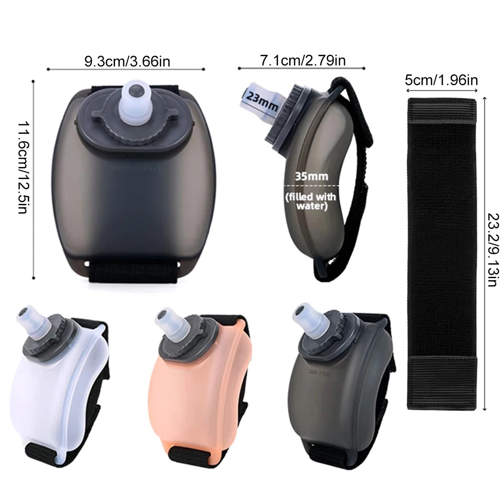 1Pcs Sports Arm Water Bottle, Silicone Wrist Mounted Water Cup for Running Cycling Hiking, Hands-Free Hydration for Outdoor Work