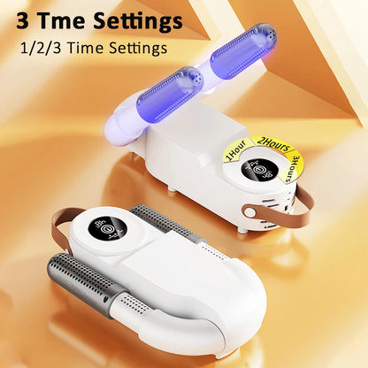 Shoe Dryer UV Shoe Sterilization Intelligent Timer Shoe Dryer Eliminate Odor Socks Boot Deodorizer Foldable Shoe Heating Dryer