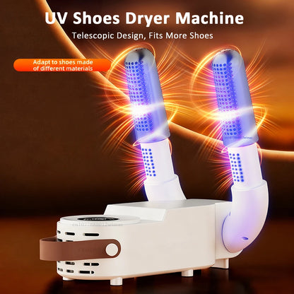 Shoe Dryer UV Shoe Sterilization Intelligent Timer Shoe Dryer Eliminate Odor Socks Boot Deodorizer Foldable Shoe Heating Dryer